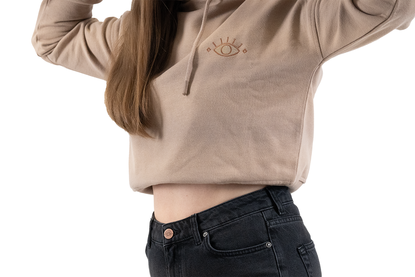 HOODIE CROPPED - SUSA TAUPE