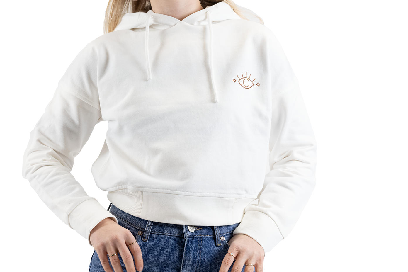 HOODIE CROPPED - SUSA WHITE