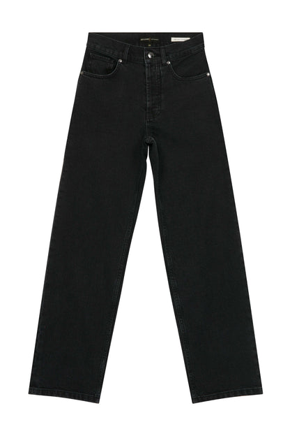 STRAIGHT JEANS - MIRVA BLACK HIGH WAIST